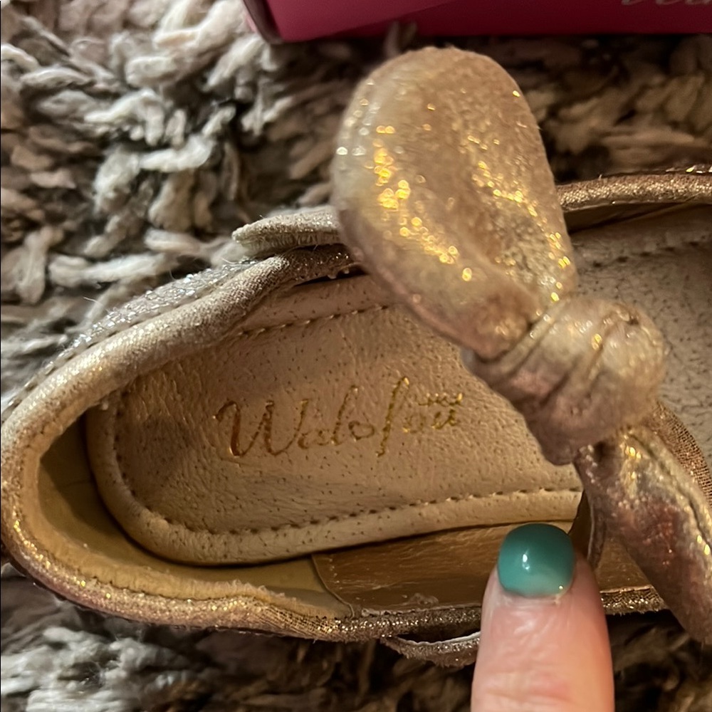 Elegant Rhinestone Gold Mary Jane Shoes - Picture 2 of 10